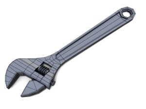 adjustbale wrench Model 3D