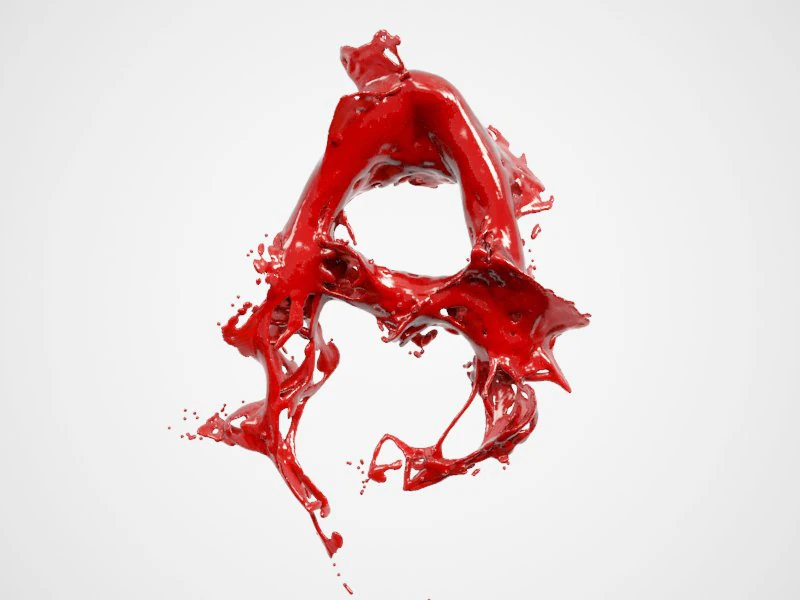 liquid alphabet a 3D Model .c4d .max .obj .3ds .fbx .stl .blend