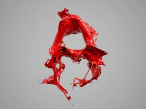 liquid alphabet a 3D Model