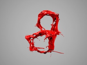 liquid alphabet b 3D Model