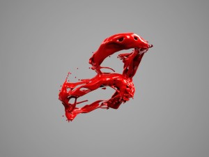 liquid alphabet b 3D Model