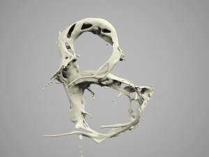 liquid alphabet b 3D Model