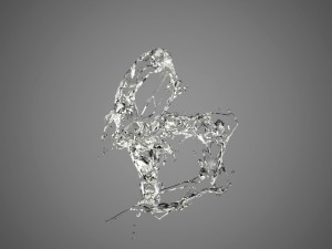 liquid alphabet b 3D Model