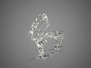 liquid alphabet b 3D Model