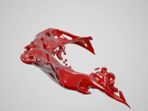 liquid alphabet c Modello 3D