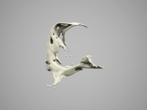 liquid alphabet c Modello 3D
