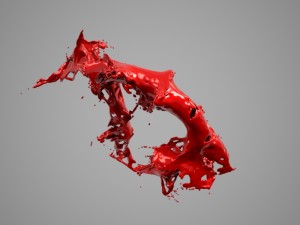 liquid alphabet d 3D Model