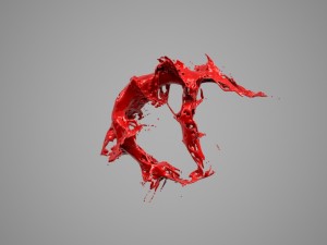 liquid alphabet d 3D Model