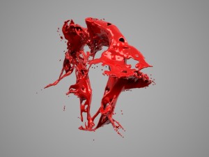 liquid alphabet d 3D Model