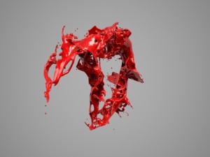 liquid alphabet d 3D Model