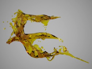 liquid alphabet e 3D 模型