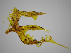 liquid alphabet e 3D Model