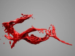 liquid alphabet e 3D Model