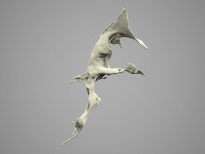 liquid alphabet f Model 3D