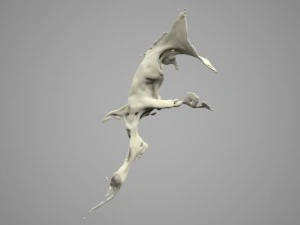 liquid alphabet f 3D Model
