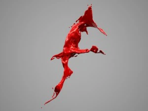 alfabeto l&iacute;quido f Modelo 3D