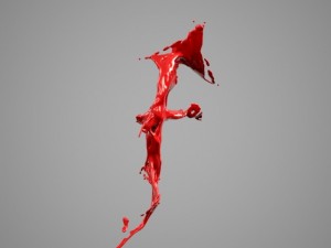 liquid alphabet f Model 3D