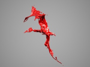 liquid alphabet f Model 3D