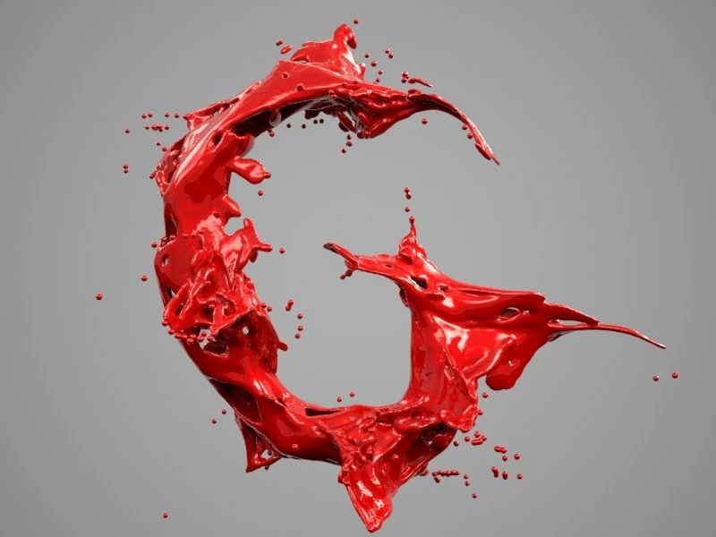 liquid alphabet g 3D Model .c4d .max .obj .3ds .fbx .stl .blend 