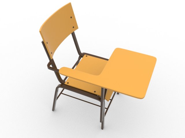 school chair Model 3D .c4d .max .obj .3ds .fbx .stl .blend 