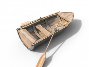 wooden boat 3Dモデル