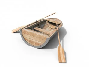 wooden boat 3D Model