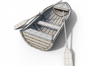 wooden boat 3Dモデル