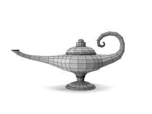 aladin lamp 3D Model