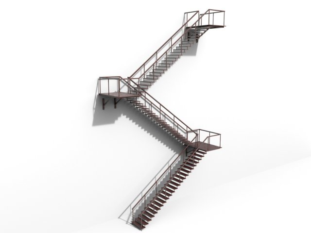 fire escape 3Dモデル .c4d .max .obj .3ds .fbx .stl .blend 
