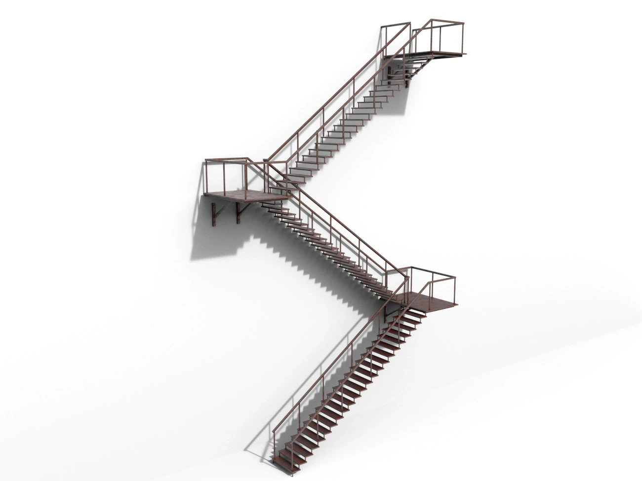 fire escape 3D Model .c4d .max .obj .3ds .fbx .stl .blend 