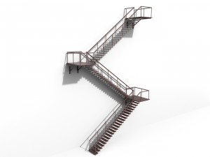 fire escape 3D Model