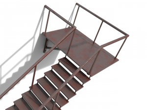 fire escape 3Dモデル