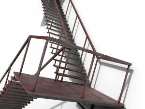 fire escape 3Dモデル