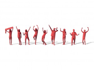 low poly posed people pack 6 3Dモデル