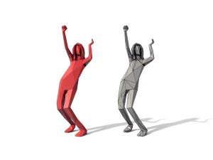 low poly posed people pack 6 3D Model