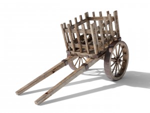 medieval cart Model 3D