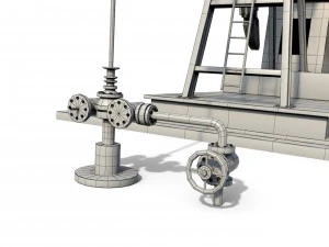 oil pump jack 3D Model