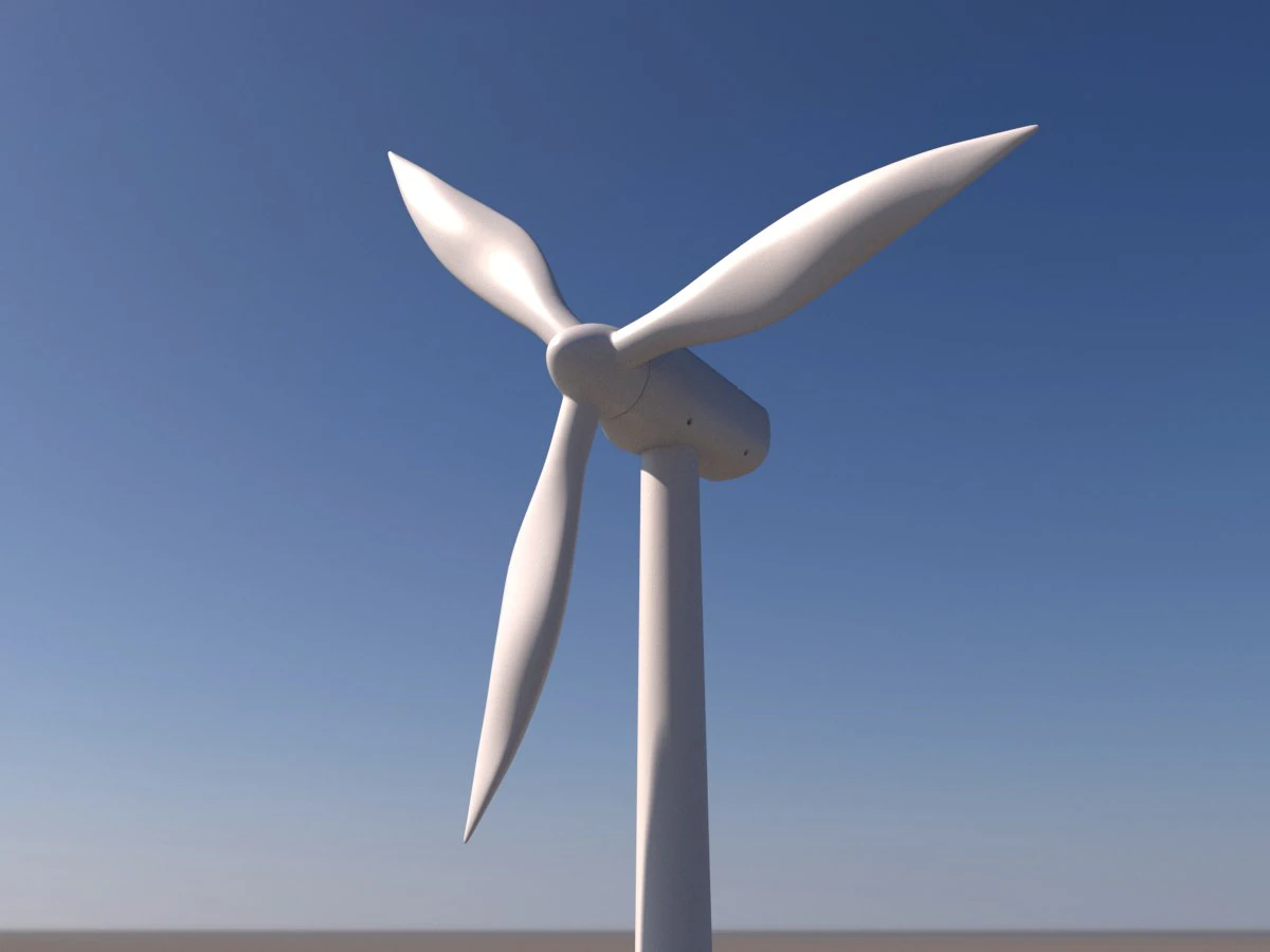 Wind Turbine 3D Model .c4d .max .obj .3ds .fbx .stl .blend 