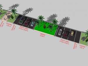 road cross sections 3D Model
