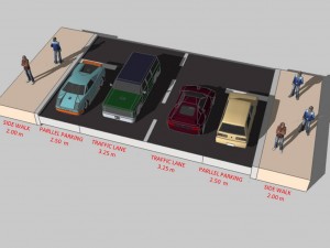 road cross sections 3D Model