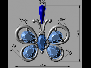 butterfly 3D 프린트 모델