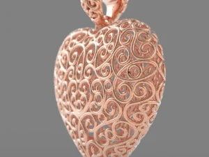 Heart pendant 3D Print Model
