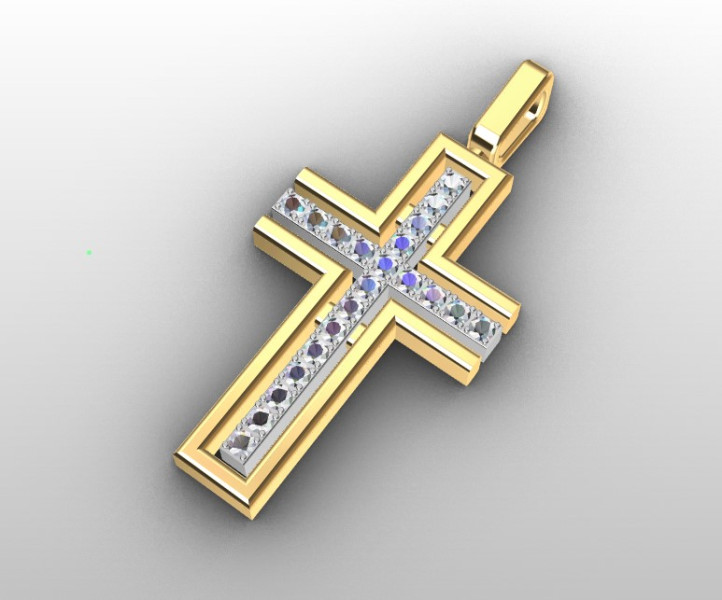 Cross Model Cetak 3D .c4d .max .obj .3ds .fbx .stl .blend 