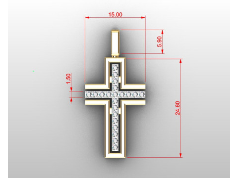 Cross Model Cetak 3D