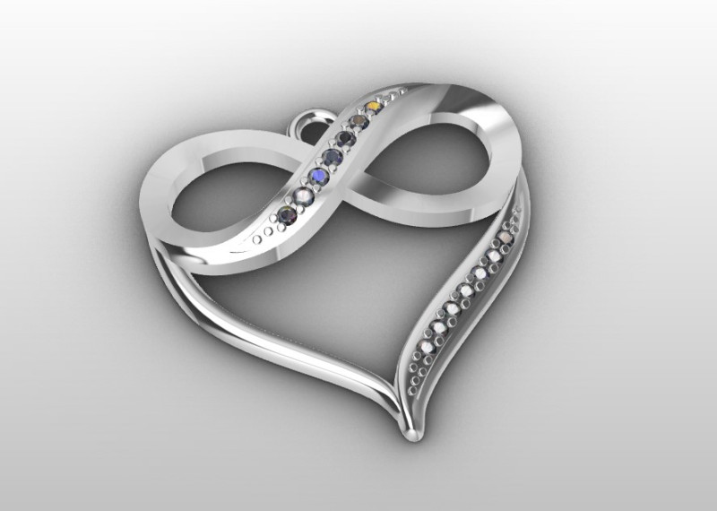 Pendant heart Model do druku 3D .c4d .max .obj .3ds .fbx .stl .blend 