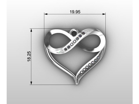 Pendant heart Model do druku 3D