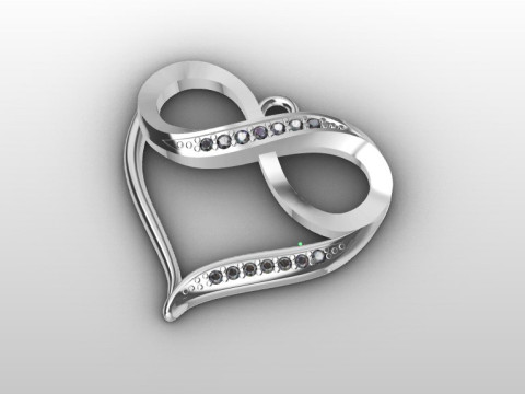 Pendant heart Model do druku 3D