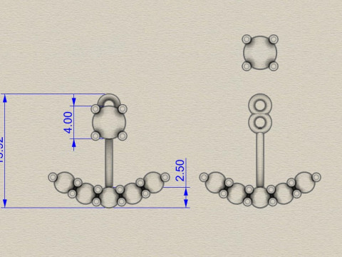 Earring 3D Print Model