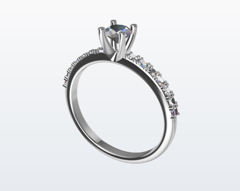 Diamond Ring Modelo de Impressão 3D .c4d .max .obj .3ds .fbx .stl .blend 