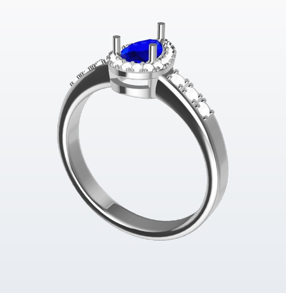 Pearl ring 3D Принт Модель .c4d .max .obj .3ds .fbx .stl .blend 